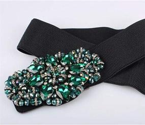 img 1 attached to Clover Fashion: Dazzling Floral Rhinestone Accessories for Women