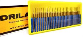 img 3 attached to 💎 High-Quality Diamond Drill Bit Set – 30pcs Titanium Coated for Jewelry, Beach Sea Glass, Shells, Gemstones, Lapidary