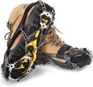 🧗 crampons ice cleats - ultimate traction for shoes and boots, men women kids - anti slip microspikes for snow, ice, hiking, climbing, mountaineering, jogging, ice fishing логотип