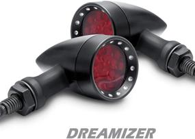 img 2 attached to Мотоциклетные указатели поворота DREAMIZER: 15 светодиодных мигающих огней Bullet для Sportster Dyna Bobber Chopper Cruiser Cafe Street Bike - черное корпус красный свет - Заметьте и Езжайте с Стилем!