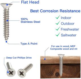 img 2 attached to 🔩 Supaper Stainless Phillips Screws 100 Piece: Premium Quality Screws for All Your Projects