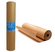 📦 18-inch x 1,200-inch kraft brown wrapping paper roll - 100 ft long, 100% recyclable craft construction and packing paper for moving, bulletin board backing, and paper tablecloths logo