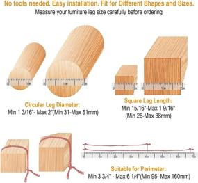 img 2 attached to 🪑 32pcs Silicone Chair Leg Floor Protectors for Hardwood Floors - Transparent Furniture Protection Covers, Prevent Scratches and Noise