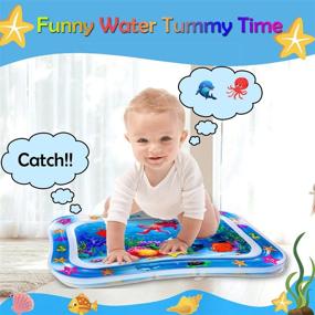 img 2 attached to Niskite Tummy Time Water Play Mat: Engaging Sensory Toys for Babies 3-12 Months, Promotes Crawling Development and Montessori Learning, Perfect Baby Shower Gift for Boys and Girls