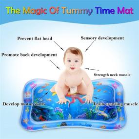 img 3 attached to Niskite Tummy Time Water Play Mat: Engaging Sensory Toys for Babies 3-12 Months, Promotes Crawling Development and Montessori Learning, Perfect Baby Shower Gift for Boys and Girls