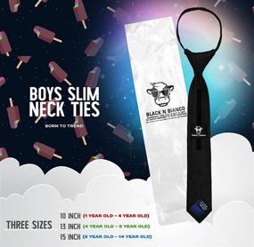 img 2 attached to Black Bianco Boys Satin Zipper Boys' Accessories ~ Neckties