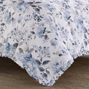 img 1 attached to 🛏️ Laura Ashley Home Chloe Collection: Luxury Soft Duvet Set for Stylish and Comfortable Home Décor - King, Cottage Blue