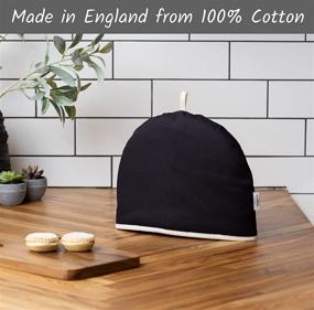 img 2 attached to Muldale Tea Cosy: Premium English Tea Cozy - 100% Cotton, Extra ☕ Thick Wadding, Made in UK - Ideal for 1 to 6 Cup Teapot, Black