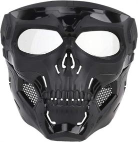 img 3 attached to Anyoupin Airsoft Mask: Full Face Skull Skeleton Design with Goggles for Halloween Paintball Game, Movie Props, and Outdoor Activities