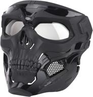 anyoupin airsoft mask: full face skull skeleton design with goggles for halloween paintball game, movie props, and outdoor activities logo