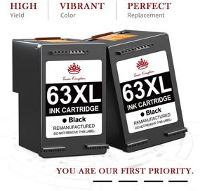 img 3 attached to 🖨️ Toner Kingdom Remanufactured Ink Cartridge for HP 63 63XL - Perfect Replacement for Officejet, Envy, and Deskjet Printers (2 Black)