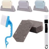 🪟 magic window groove cleaning brush kit: 11pcs powerful cleaning brushes for ultimate corner and crevice cleaning logo