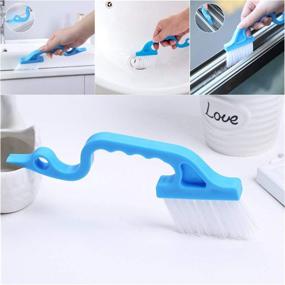 img 1 attached to 🪟 Magic Window Groove Cleaning Brush Kit: 11pcs Powerful Cleaning Brushes for Ultimate Corner and Crevice Cleaning