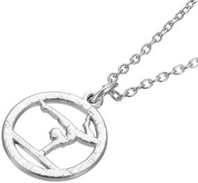 img 1 attached to 🤸 Stylish Gymnastics Pendant Necklace - Perfect for Trendy Girls