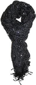 img 3 attached to 💫 Sparkle and Shine with Ted Jack's Bedazzled Sequin Women's Accessories, Scarves & Wraps