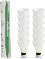 🏸 zhenan 12-pack advanced feather badminton shuttlecocks: ultimate stability and durability for indoor and outdoor sports logo