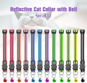 img 2 attached to 🐱 Rypet Reflective Cat Collar with Bell, Set of 12 - Ideal Breakaway Collar for Newborn Cats and Pets