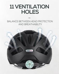 img 1 attached to 🚴 KINGBIKE City Urban Bike Helmet for Men and Women, includes Portable Backpack and Safety Taillight, Fit Head Size 56-60CM