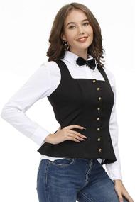 img 1 attached to 👚 Stylish Sleeveless Women's Business Gothic Waistcoat for Coats, Jackets & Vests - Dressy Clothing