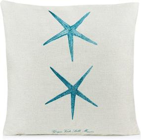 img 3 attached to 🏖️ Coastal Beach Pillows: Decorative Throw Pillow Covers, 2 Pack 18 x 18 Inch, Beach Theme Couch Pillow Covers with Starfish & Seahorse Designs