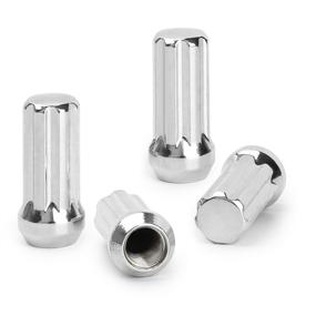 img 3 attached to 🔧 DYNOFIT 14mmx1.5 Wheel Lug Nuts - 24x Silver 7 Spline Conical/Cone Bulge Seat Closed End M14x1.5 Lug Nuts with 2 Socket Keys for Chevy, GMC, Cadillac, Lincoln, SAAB, Saturn - Perfect for 6 Lug Aftermarket Wheels