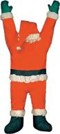 🎅 gemmy outdoor decor santa hanging from gutter: festive holiday accent for exteriors! logo