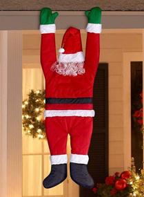 img 1 attached to 🎅 Gemmy Outdoor Decor Santa Hanging From Gutter: Festive Holiday Accent for Exteriors!