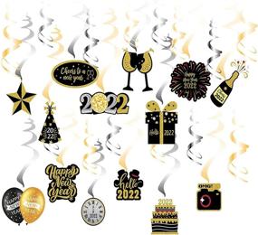 img 4 attached to Happy Year Hanging Swirl Decorations Event & Party Supplies