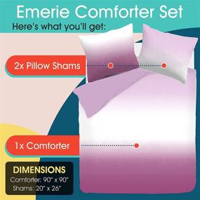 img 2 attached to 🛏️ Refinery29 Emerie Bedding Collection: Modern Reversible Luxury Ultra Soft Cotton Comforter Set - Full/Queen, Purple