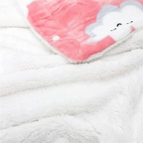 img 1 attached to TILLYOU Reversible Plush Sherpa Fleece Baby Blanket – Fuzzy Fluffy Warm Throw Blanket for Boys, Girls, Kids, 40”x50”, Toddler Bed, Crib, Stroller, Bassinet, Pet – Pink Cloud Design