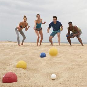 img 1 attached to 🏀 Franklin Sports Bocce Ball Set - 8 All Weather Bocce Balls and 1 Pallino - Ideal for Beach, Backyard Lawn or Outdoor Party Games - Professional, American, and Starter Set Options