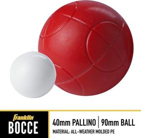 img 3 attached to 🏀 Franklin Sports Bocce Ball Set - 8 All Weather Bocce Balls and 1 Pallino - Ideal for Beach, Backyard Lawn or Outdoor Party Games - Professional, American, and Starter Set Options