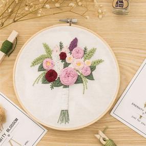 img 1 attached to 🌸 Beginner-Friendly Floral Embroidery Kits: Cross Stitch with Patterns, 1 Pack-02
