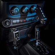 maiker black auto gear shift lever knob shifter transfer case handle kit compatible with jeep wrangler jk 2011-2018 logo