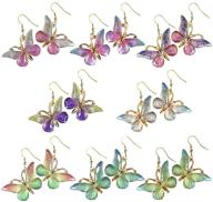 butterfly earrings acrylic colored fashion logo