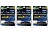 🌿 dr. dan's natural lip balm - 3 pack - vitamin e, hypoallergenic - top lip balm for dry and cracked lips - safe for children, men, and women logo