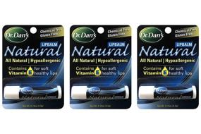 img 4 attached to 🌿 Dr. Dan's Natural Lip Balm - 3 Pack - Vitamin E, Hypoallergenic - Top Lip Balm for Dry and Cracked Lips - Safe for Children, Men, and Women