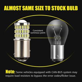 img 1 attached to AUXLIGHT Ultra Bright LED Bulbs: 1157 2057 7528 Xenon White - Pack of 2