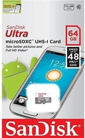 img 1 attached to Optimized for Samsung Galaxy S7 & S7 Edge: SanDisk Ultra 64GB MicroSDXC Class 10 UHS-1 Mobile Memory Card, USB 2.0 and SD Memory Card Reader