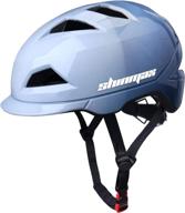 🚴 bike helmet with usb rechargeable led rear back light, shinmax lightweight urban commuter scooter helmet, adjustable skateboard helmet for men/women sm-t66 logo