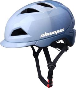 img 4 attached to 🚴 Bike Helmet with USB Rechargeable LED Rear Back Light, Shinmax Lightweight Urban Commuter Scooter Helmet, Adjustable Skateboard Helmet for Men/Women SM-T66