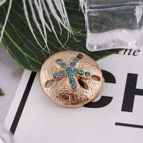 img 3 attached to 🐚 Gold Tone Sand Dollar Snap Charm - 20mm (3/4") Diameter