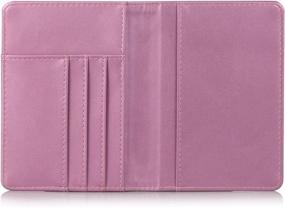img 4 attached to Passport Holder Leather Protector Pockets Travel Accessories