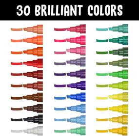 img 3 attached to 🎨 Liquid Chalk Markers 30 Colors By Positive Art: Vibrant Painting & Drawing for Kids and Adults, Window & Board Art for Bistros, Bars – Reversible Tip (Chalk Marker Set)