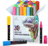 🎨 liquid chalk markers 30 colors by positive art: vibrant painting & drawing for kids and adults, window & board art for bistros, bars – reversible tip (chalk marker set) logo