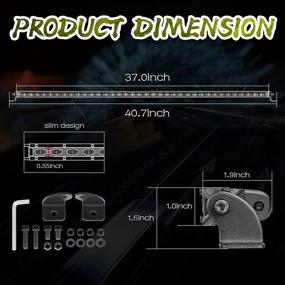 img 3 attached to 🔆 Бар заднего света с технологией Teochew-LED, 37 дюймов: идеально подходит для UTV, внедорожных транспортных средств и внедорожных квадроциклов