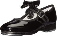 stylish and sleek: capezio 3800 little black patent girls' shoes for fashion-forward kids! logo