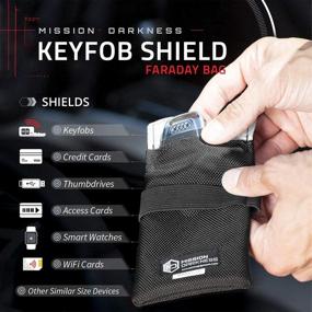 img 3 attached to 🔒 Mission Darkness Faraday Bag for Keyfobs - 2-Pack RF Shielding Protective Case for Smart "Always On" Keys Fobs - Vehicle Security Anti-Hacking Block Signal Relay - Small Electronics – NEW