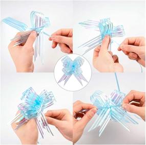 img 1 attached to 🐰 20pcs Easter Basket Bags with Pull Bow Set - Cellophane Wrap Plastic Bag and Decorative Pull Bows for Gifts and Parties (12x18 inch)