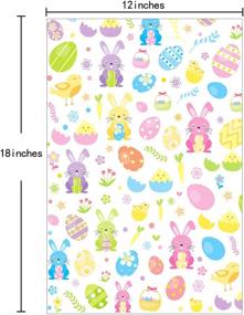 img 2 attached to 🐰 20pcs Easter Basket Bags with Pull Bow Set - Cellophane Wrap Plastic Bag and Decorative Pull Bows for Gifts and Parties (12x18 inch)